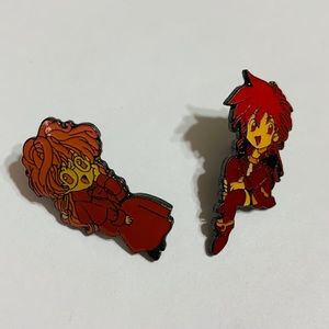 Vintage Bakuretsu Sorcerer Hunters Anime Pin Set